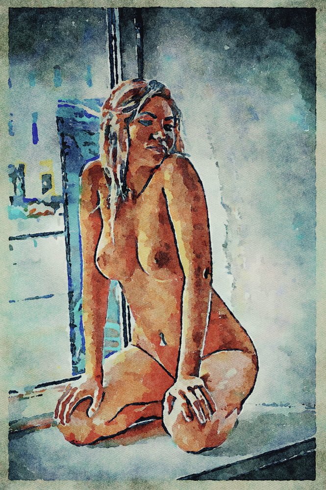 Erotic Digital Watercolor Art 4th July 2020 #91332956