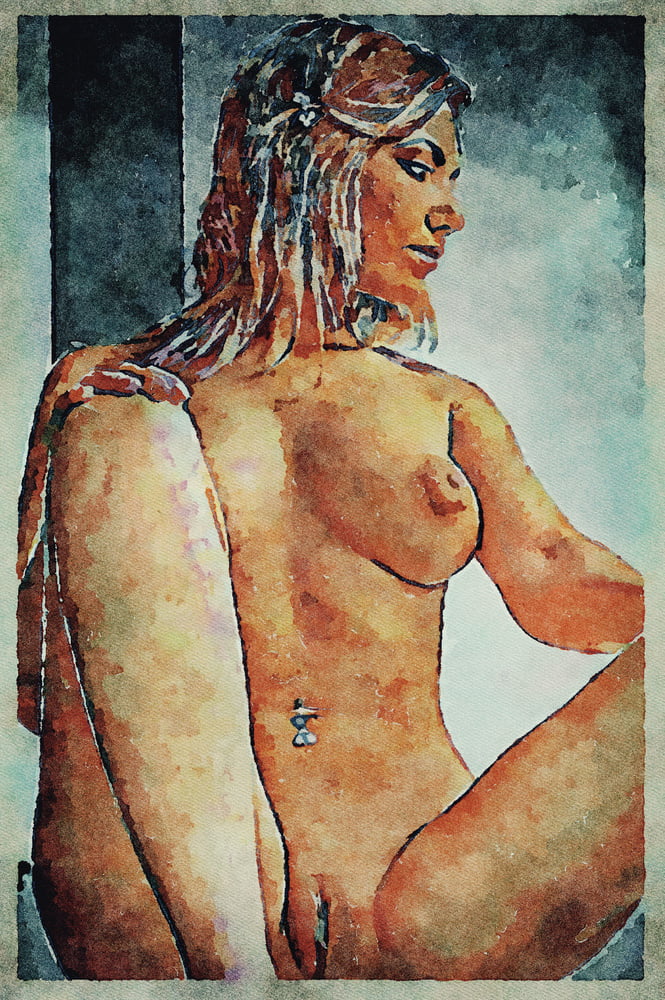Erotic Digital Watercolor Art 4th July 2020 #91332958