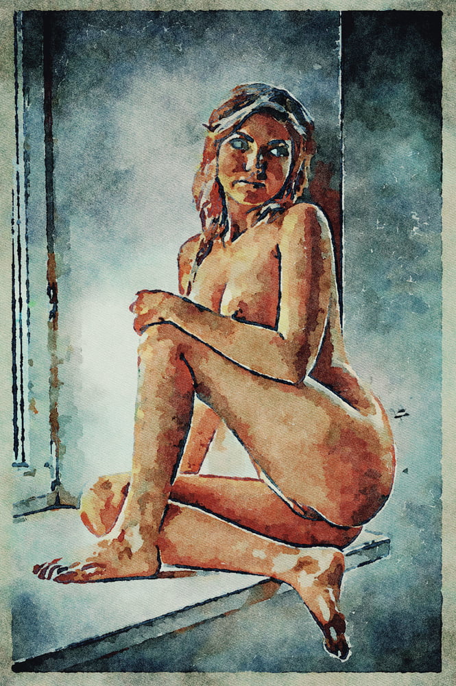 Erotic Digital Watercolor Art 4th July 2020 #91332976