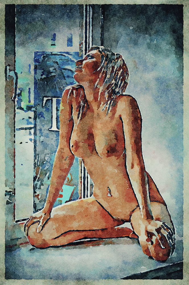 Erotic Digital Watercolor Art 4th July 2020 #91332995
