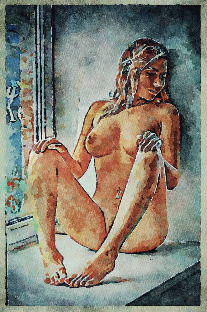 Erotic Digital Watercolor Art 4th July 2020 #91333003
