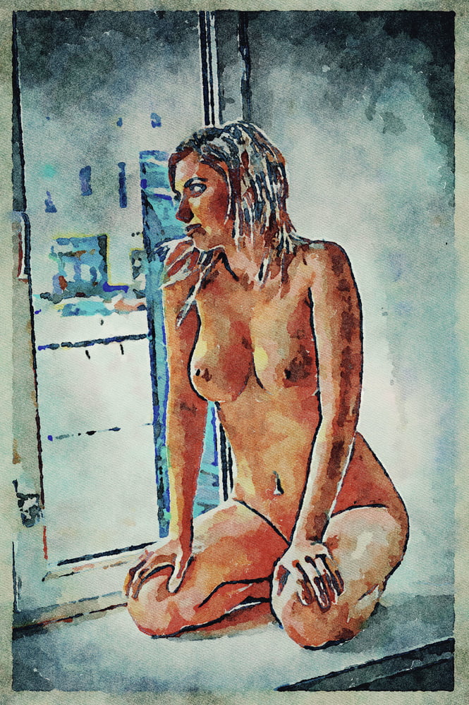 Erotic Digital Watercolor Art 4th July 2020 #91333014