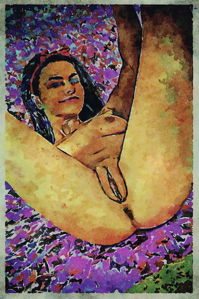 Erotic Digital Watercolor Art 4th July 2020 #91333020