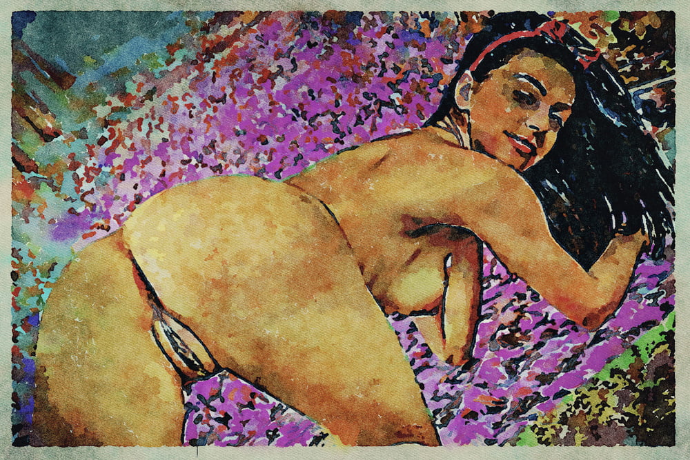Erotic Digital Watercolor Art 4th July 2020 #91333022