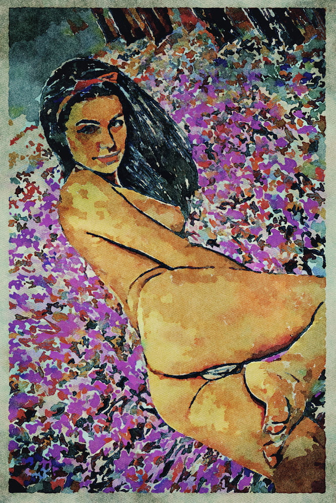 Erotic Digital Watercolor Art 4th July 2020 #91333024
