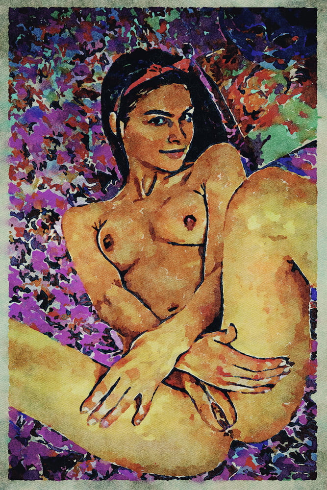 Erotic Digital Watercolor Art 4th July 2020 #91333026