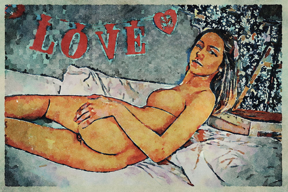 Erotic Digital Watercolor Art 4th July 2020 #91333036
