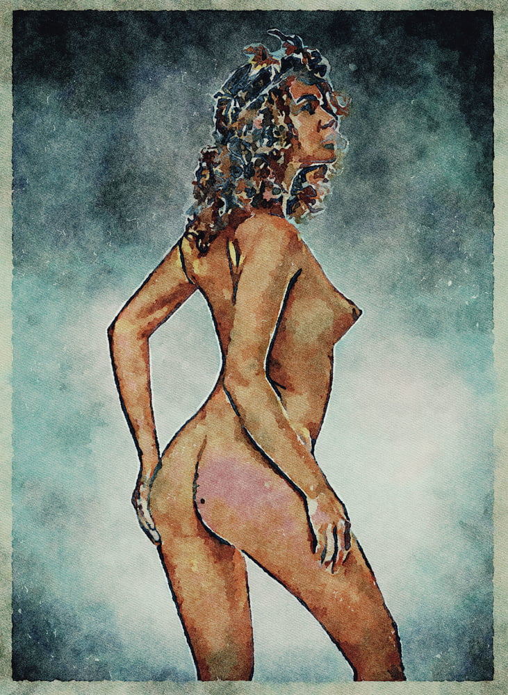 Erotic Digital Watercolor Art 4th July 2020 #91333088