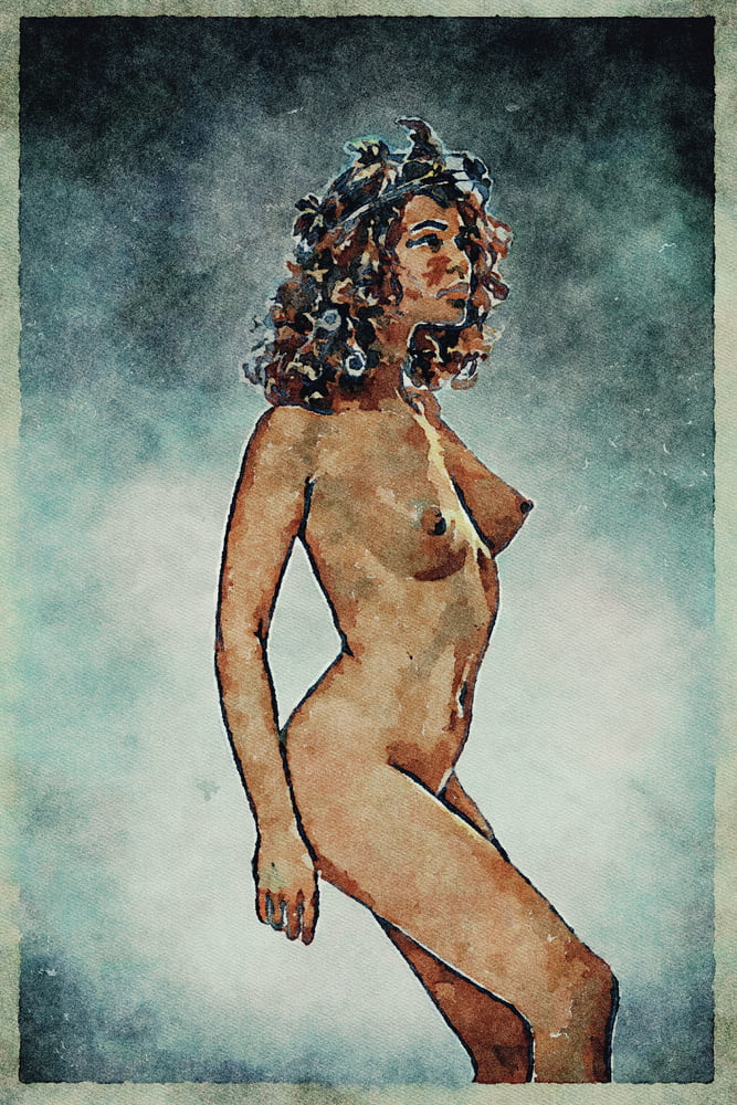 Erotic Digital Watercolor Art 4th July 2020 #91333116