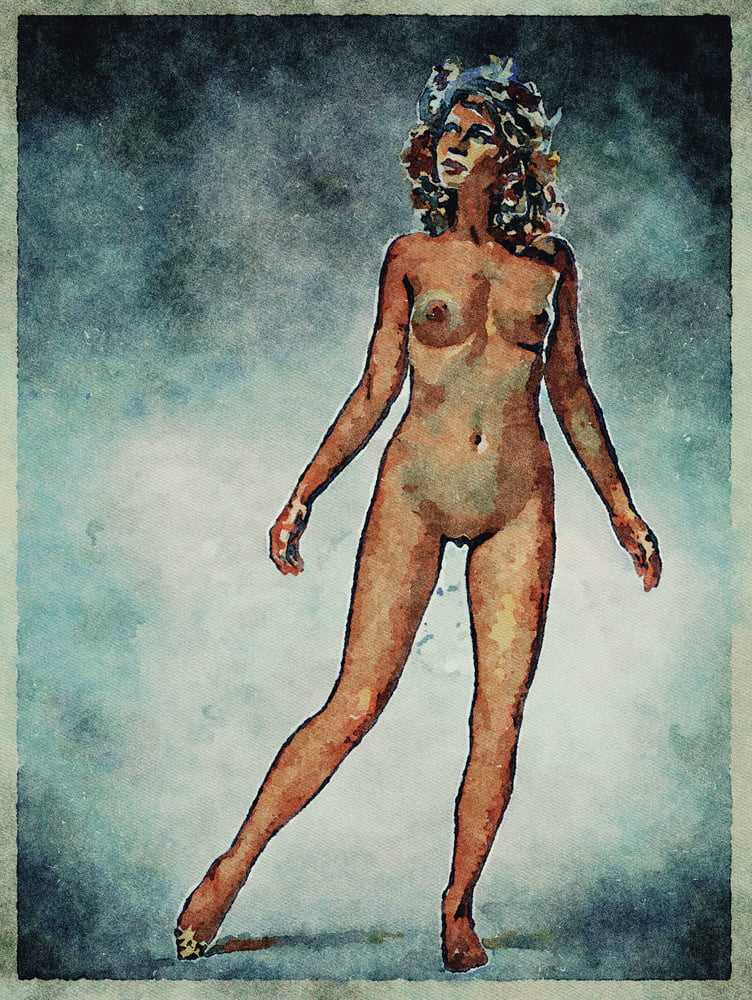 Erotic Digital Watercolor Art 4th July 2020 #91333120