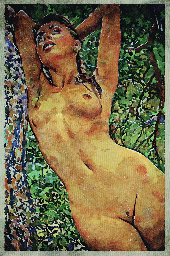 Erotic Digital Watercolor Art 4th July 2020 #91333124