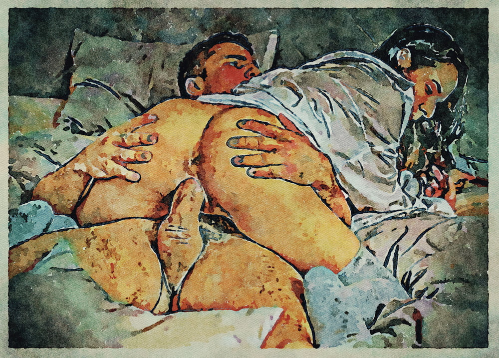 Erotic digital watercolor art 4 juillet 2020
 #91333151