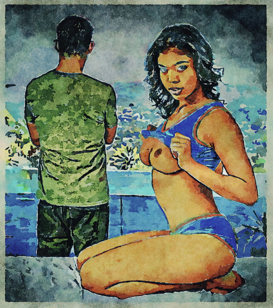 Erotico digitale acquerello arte 4 luglio 2020
 #91333176