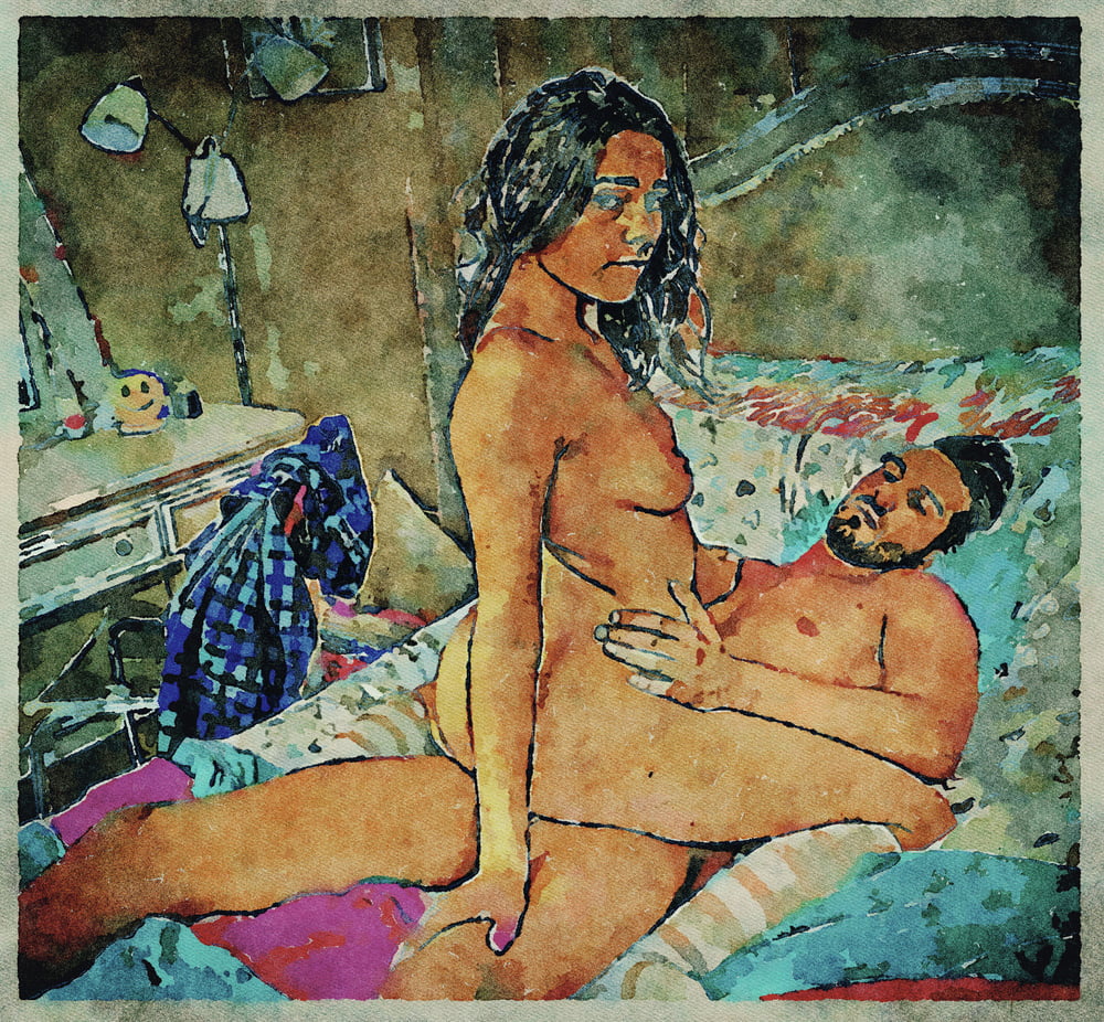 Erotic Digital Watercolor Art 4th July 2020 #91333180
