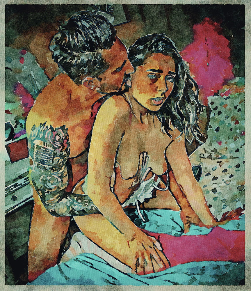 Erotic Digital Watercolor Art 4th July 2020 #91333182