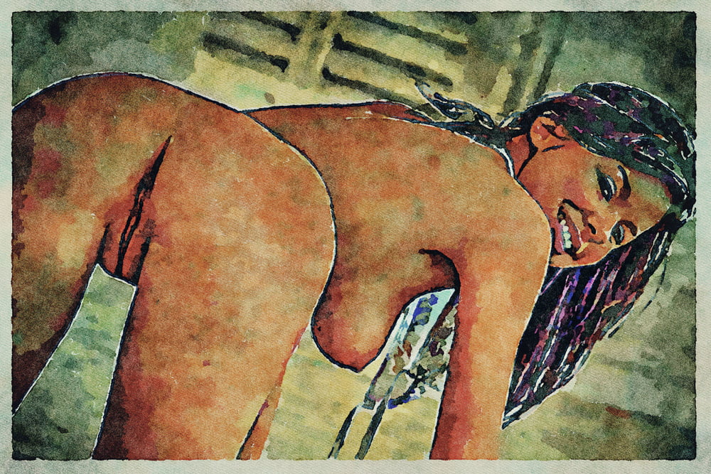 Erotic Digital Watercolor Art 4th July 2020 #91333209