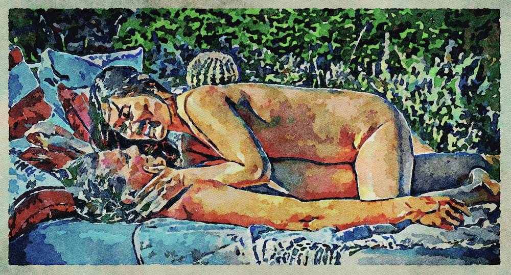 Erotic Digital Watercolor Art 4th July 2020 #91333215