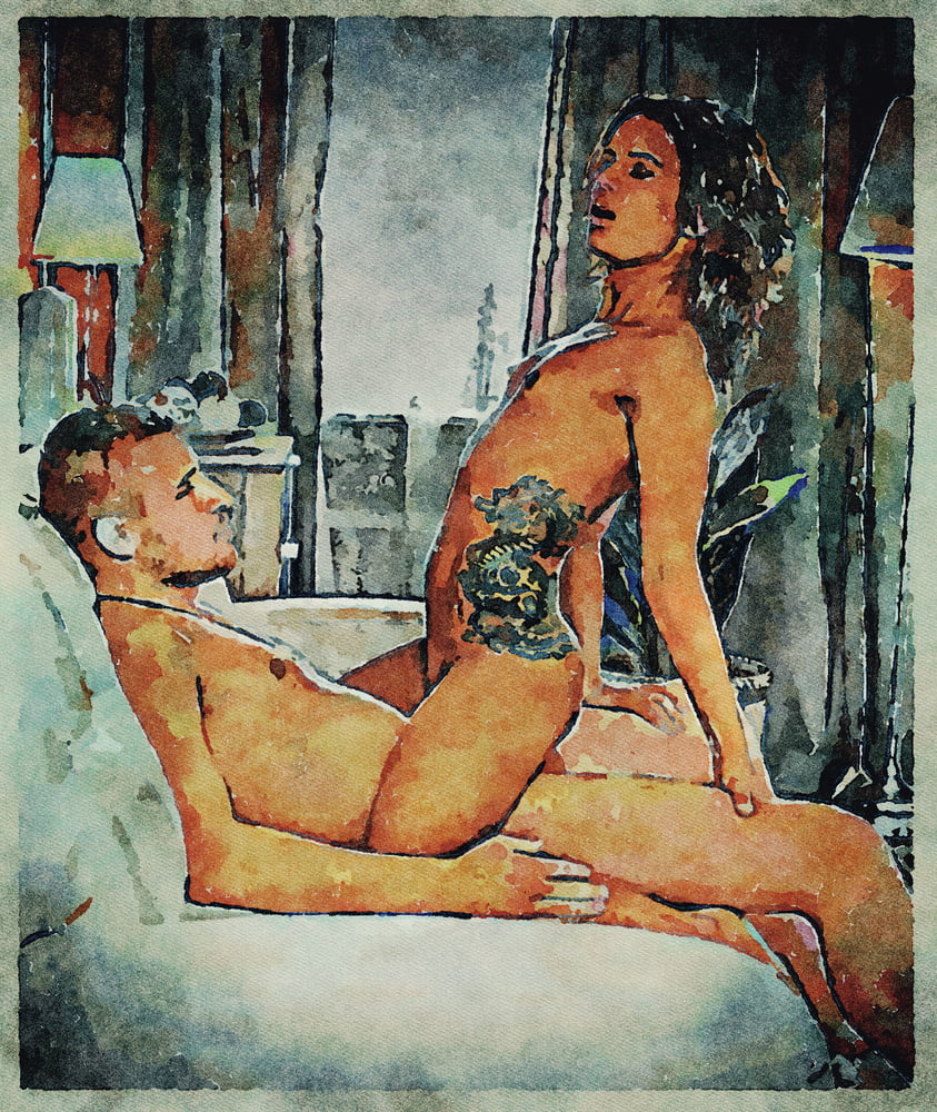 Erotic Digital Watercolor Art 4th July 2020 #91333271
