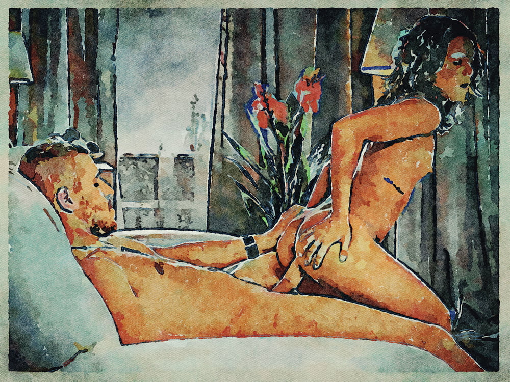 Erotic Digital Watercolor Art 4th July 2020 #91333292