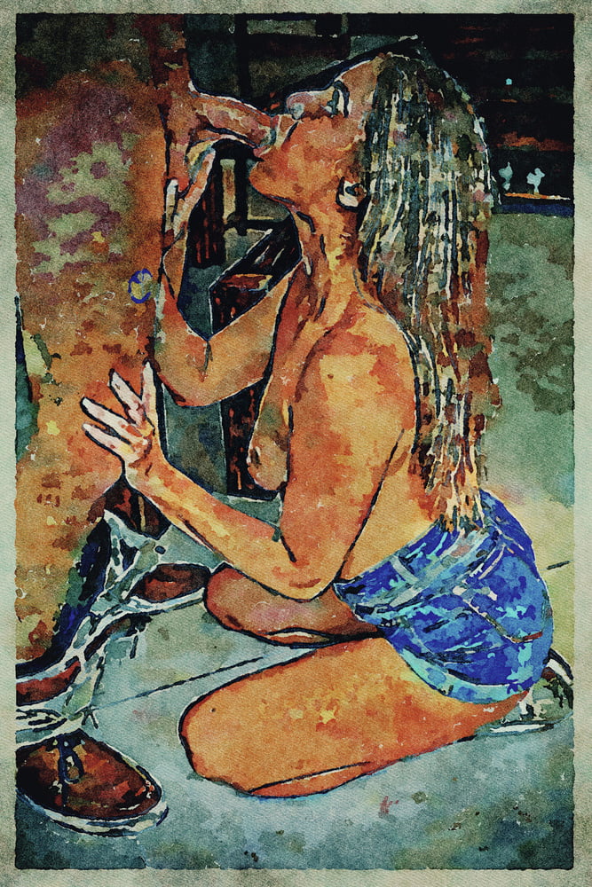 Erotic Digital Watercolor Art 4th July 2020 #91333309