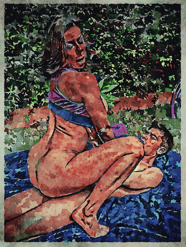 Erotic Digital Watercolor Art 4th July 2020 #91333352