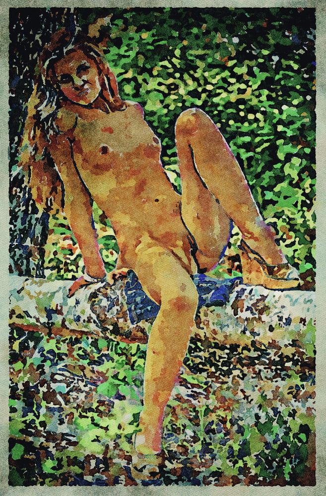 Erotic digital watercolor art 4 juillet 2020
 #91333375