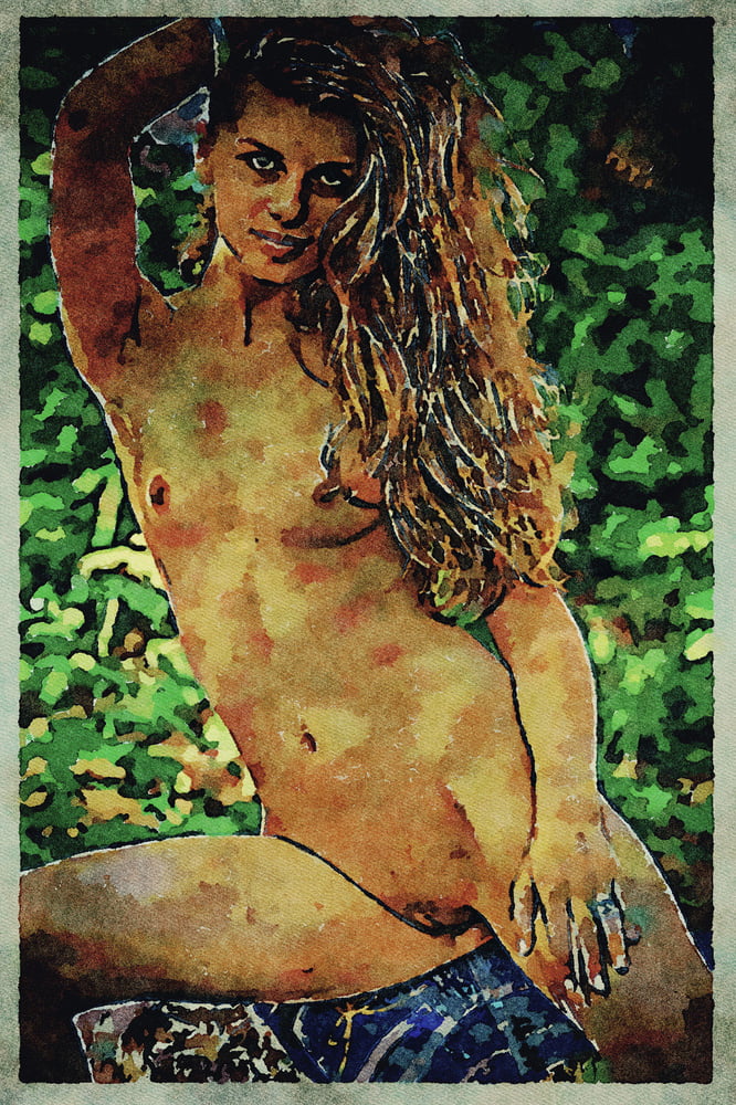 Erotic Digital Watercolor Art 4th July 2020 #91333379