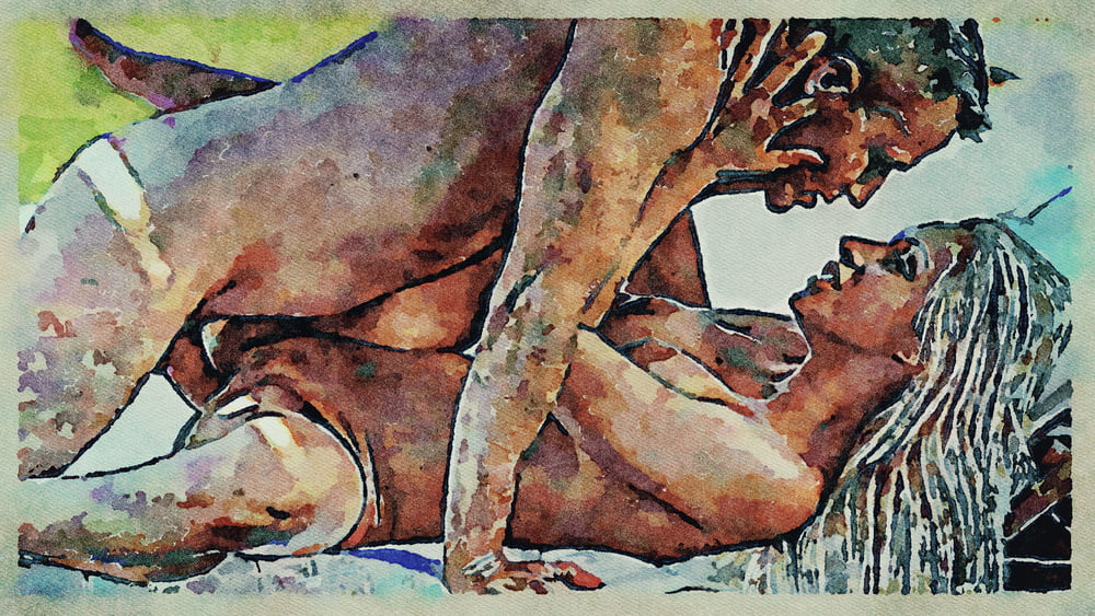 Erotic Digital Watercolor Art 4th July 2020 #91333434