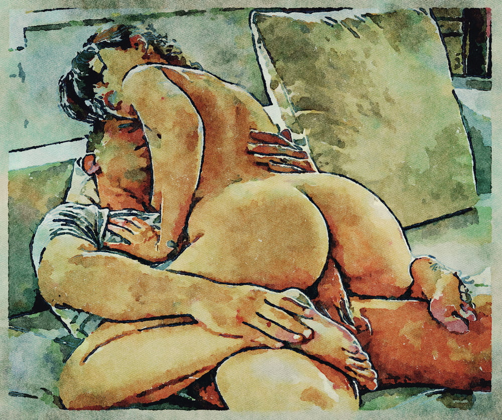 Erotic Digital Watercolor Art 4th July 2020 #91333495