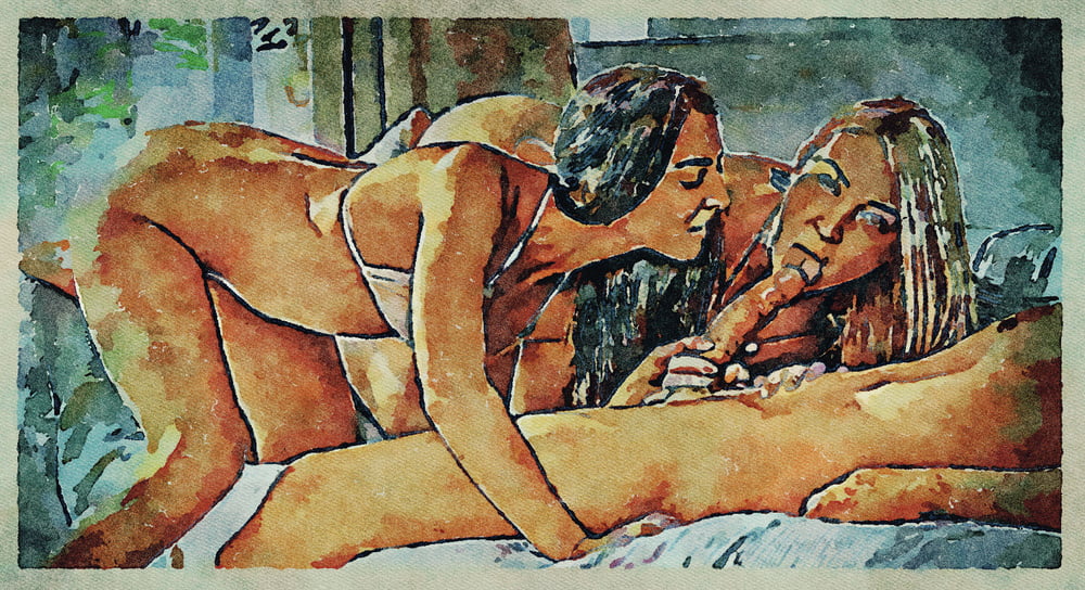 Erotic Digital Watercolor Art 4th July 2020 #91333552