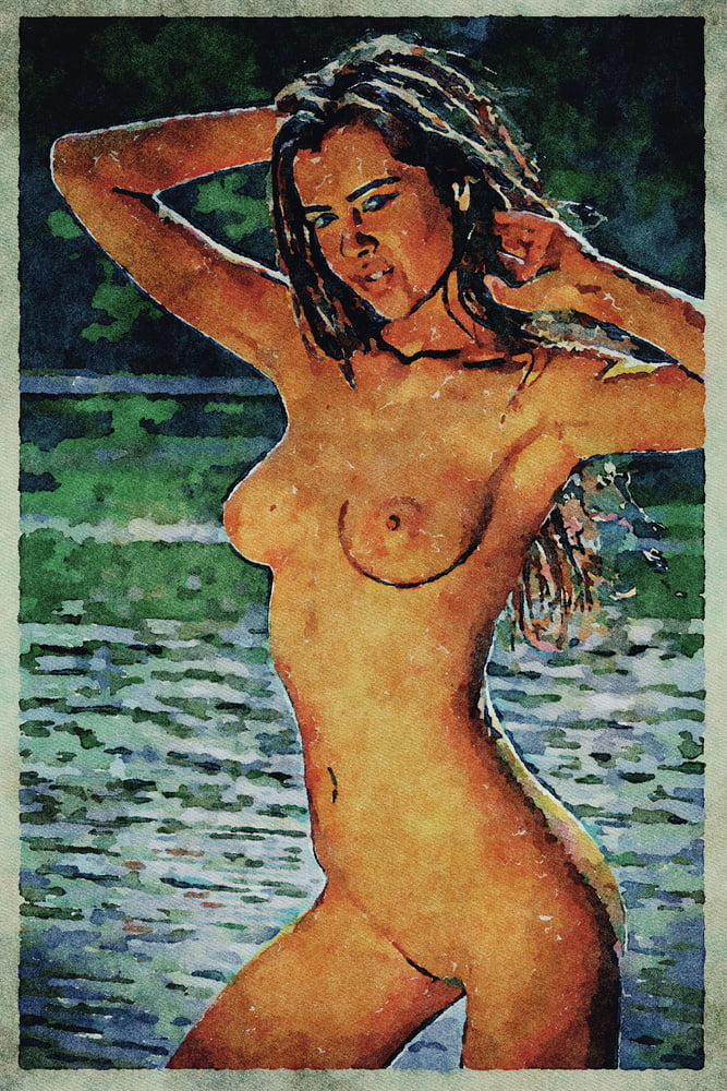 Erotic Digital Watercolor Art 4th July 2020 #91333566