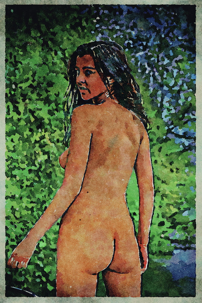 Erotic Digital Watercolor Art 4th July 2020 #91333568
