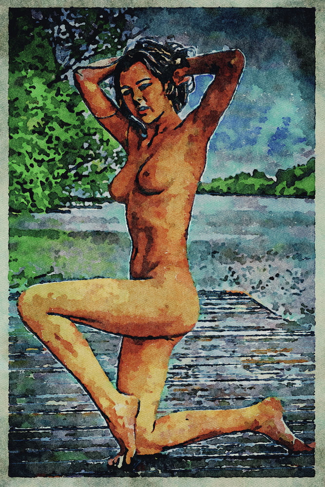Erotic Digital Watercolor Art 4th July 2020 #91333570