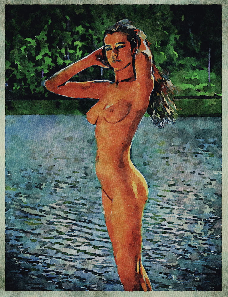 Erotic Digital Watercolor Art 4th July 2020 #91333572