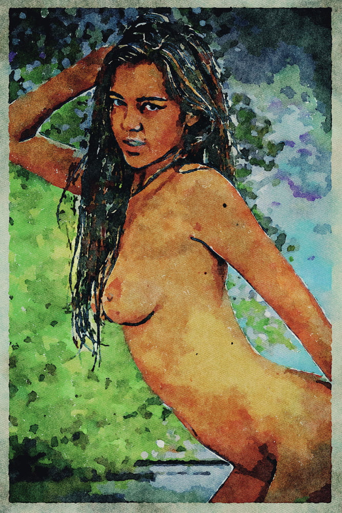 Erotic Digital Watercolor Art 4th July 2020 #91333576
