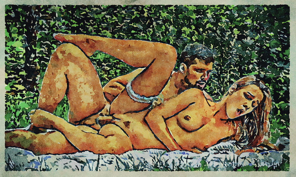 Erotic Digital Watercolor Art 4th July 2020 #91333605