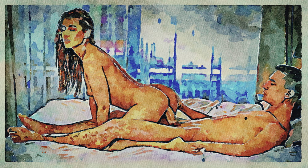 Erotic Digital Watercolor Art 4th July 2020 #91333619