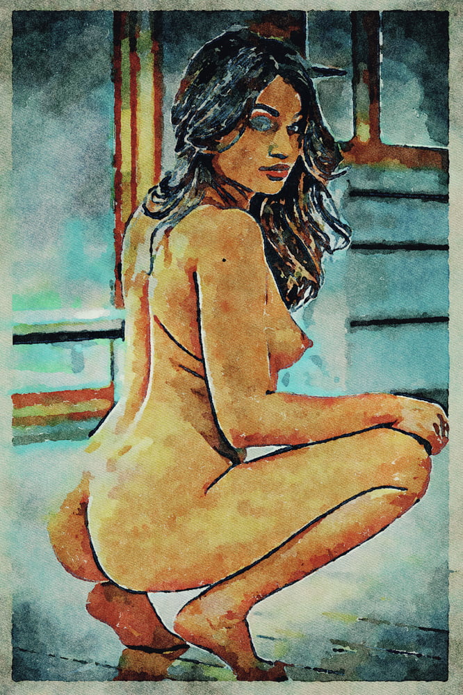 Erotic Digital Watercolor Art 4th July 2020 #91333634