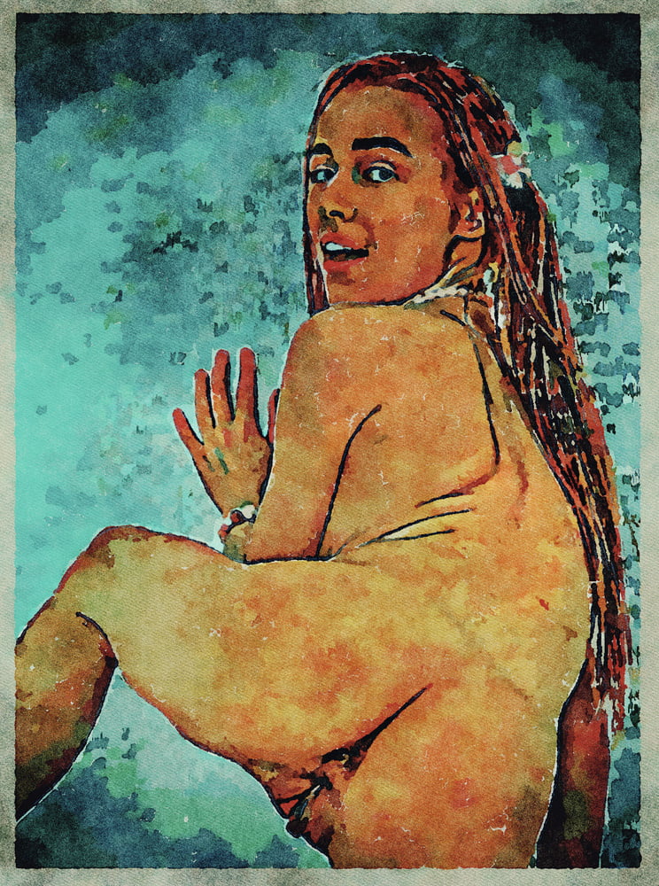 Erotic Digital Watercolor Art 4th July 2020 #91333640