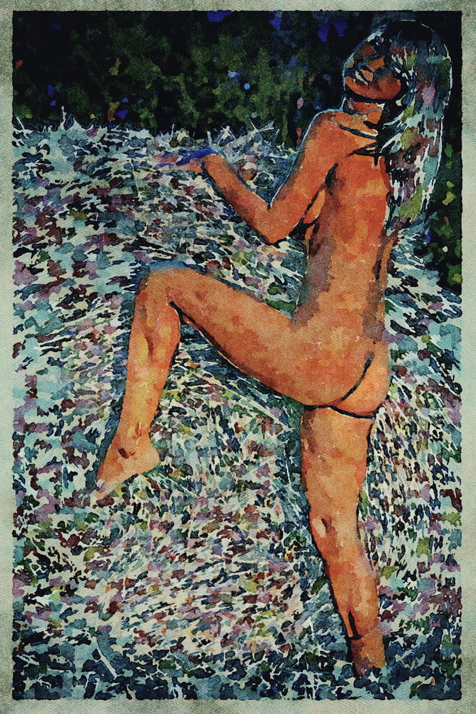 Erotic Digital Watercolor Art 4th July 2020 #91333692