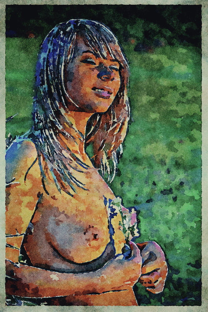 Erotic Digital Watercolor Art 4th July 2020 #91333696