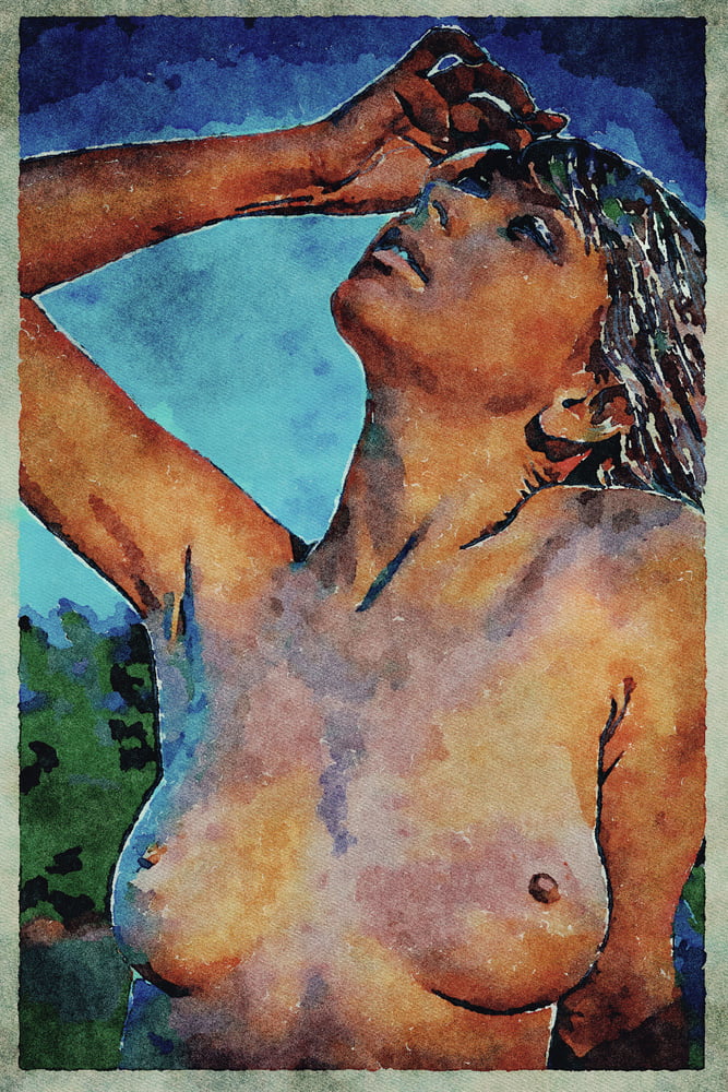 Erotic Digital Watercolor Art 4th July 2020 #91333710