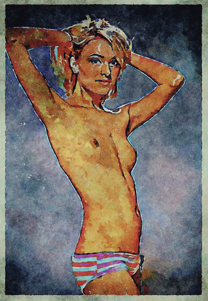 Erotic Digital Watercolor Art 4th July 2020 #91333735