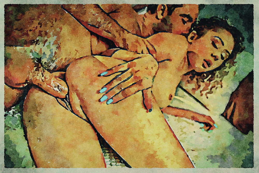 Erotic Digital Watercolor Art 4th July 2020 #91333892