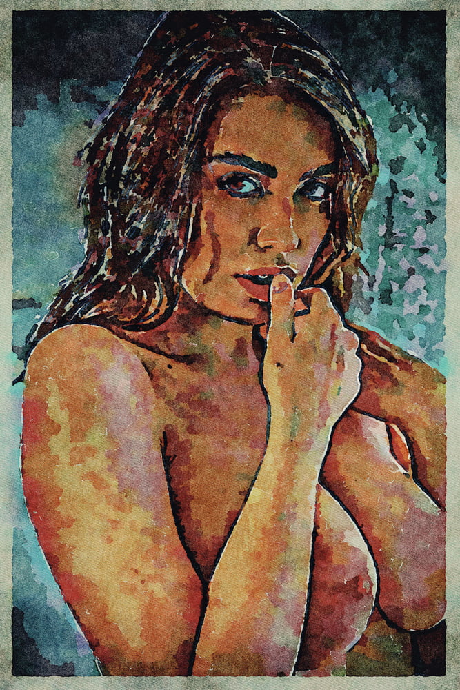 Erotic Digital Watercolor Art 4th July 2020 #91333900