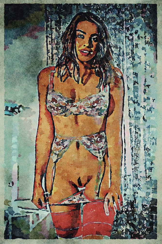 Erotic Digital Watercolor Art 4th July 2020 #91333902