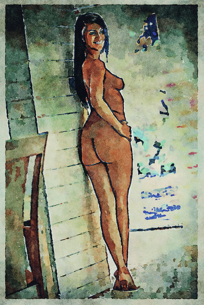Erotic Digital Watercolor Art 4th July 2020 #91333938