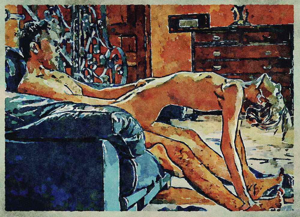 Erotic Digital Watercolor Art 4th July 2020 #91333975