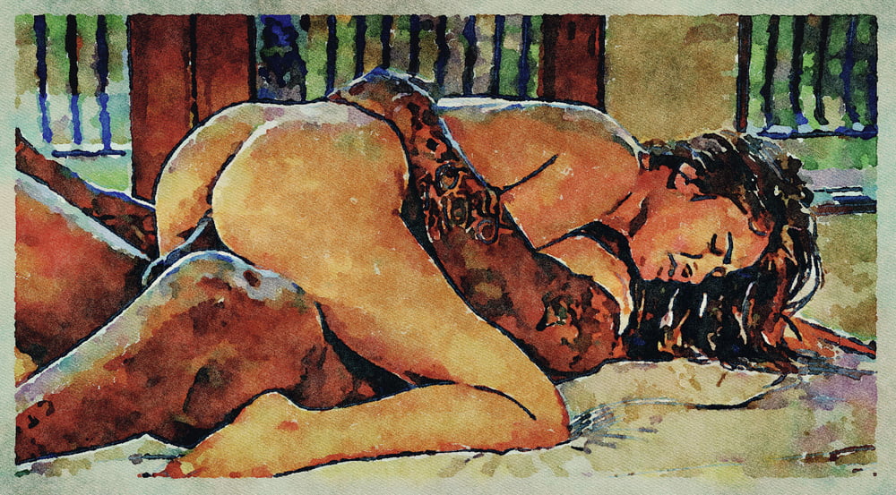 Erotic Digital Watercolor Art 4th July 2020 #91333981