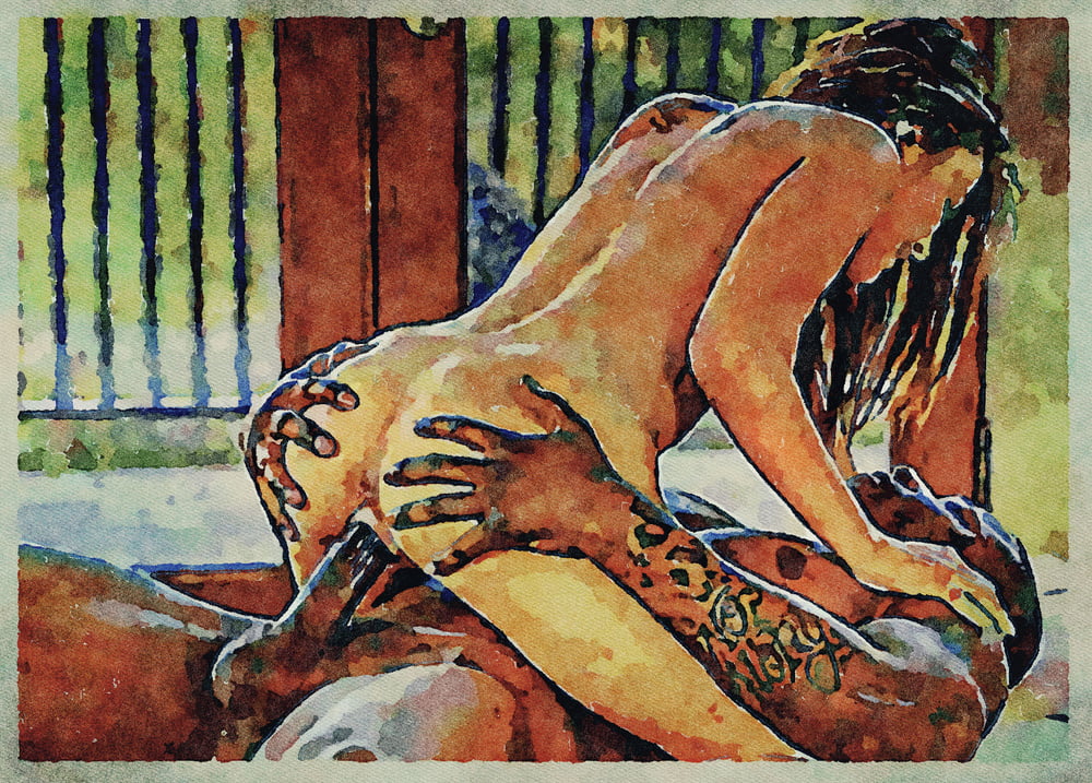 Erotic Digital Watercolor Art 4th July 2020 #91333983
